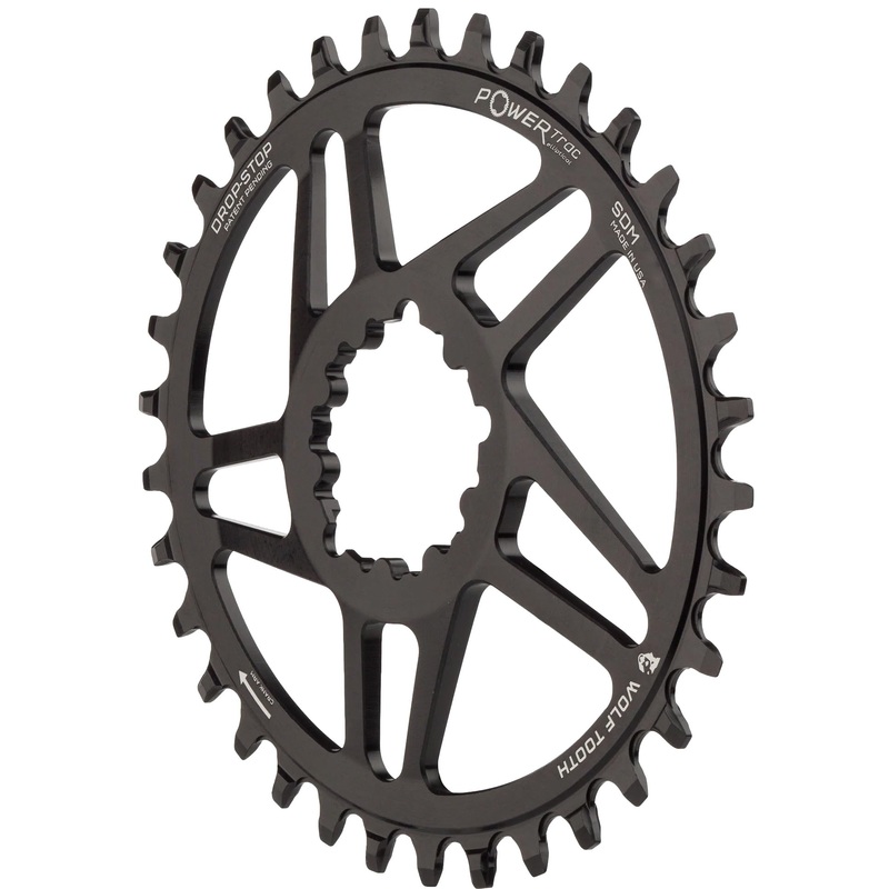 Wolf Tooth Elliptical Direct Mount Chainring – 32t SRAM Direct Mount For SRAM 3-Bolt Boost Cranks Requires Hyperglide+ Chain BLK