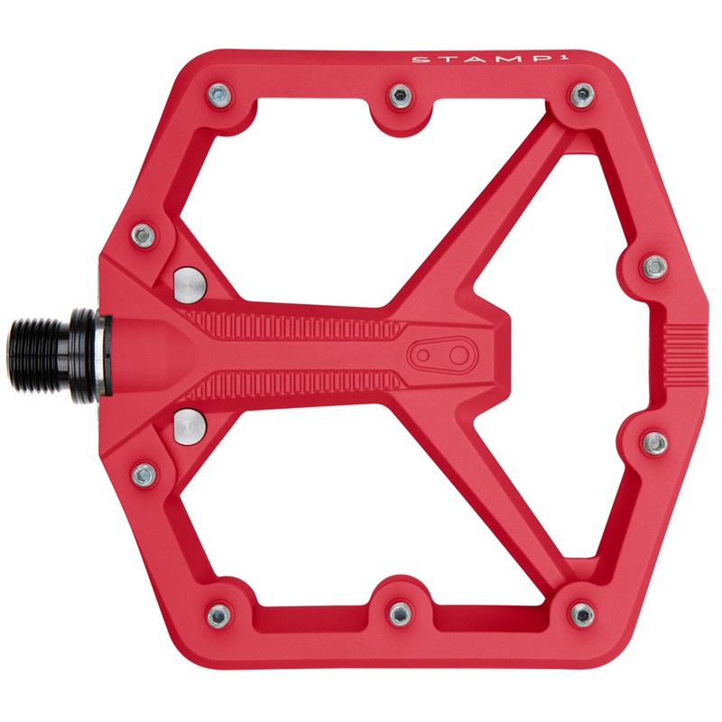 Crankbrothers Stamp 1 Gen 2 Pedals – Platform Composite 9/16″ Red Large