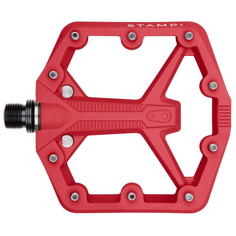 Crankbrothers Stamp 1 Gen 2 Pedals – Platform Composite 9/16″ Red Small