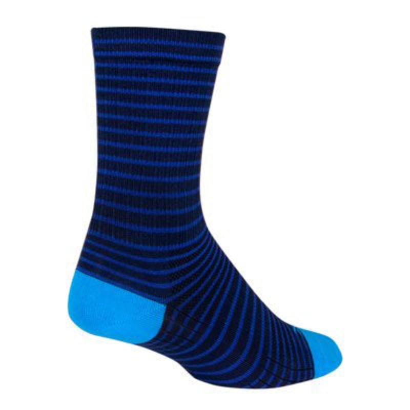 SockGuy Navy Stripes SGX Socks – 6″ Navy Large/X-Large