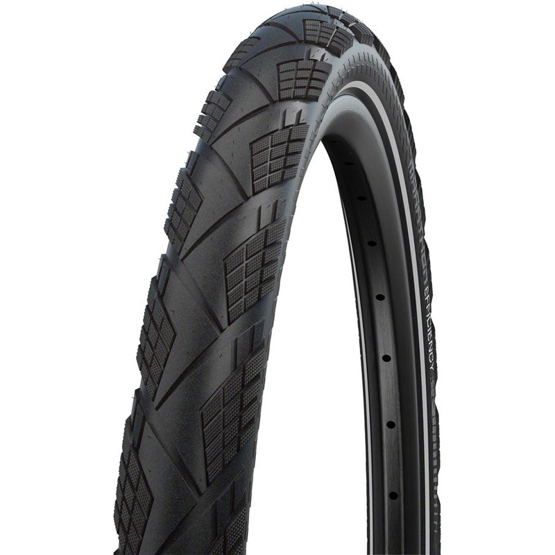 Schwalbe Marathon Efficiency Tire – 700 x 50 / 28 x 2 Clincher Folding BLK/Reflective Evolution Line Super Race Addix Race E-50