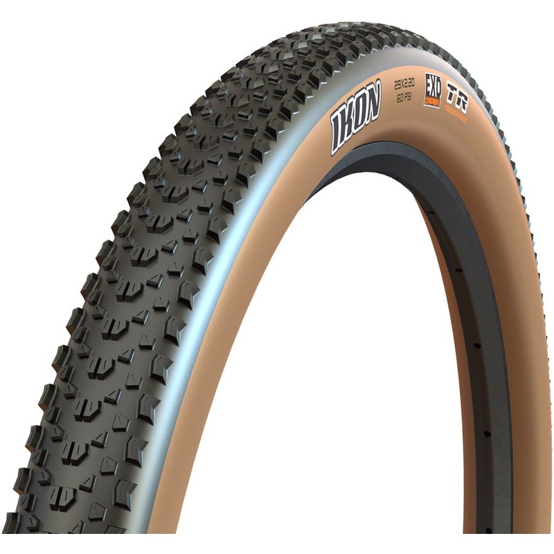 Maxxis Ikon Tire – 27.5 x 2.20 Tubeless Folding Black/Dark Tan EXO
