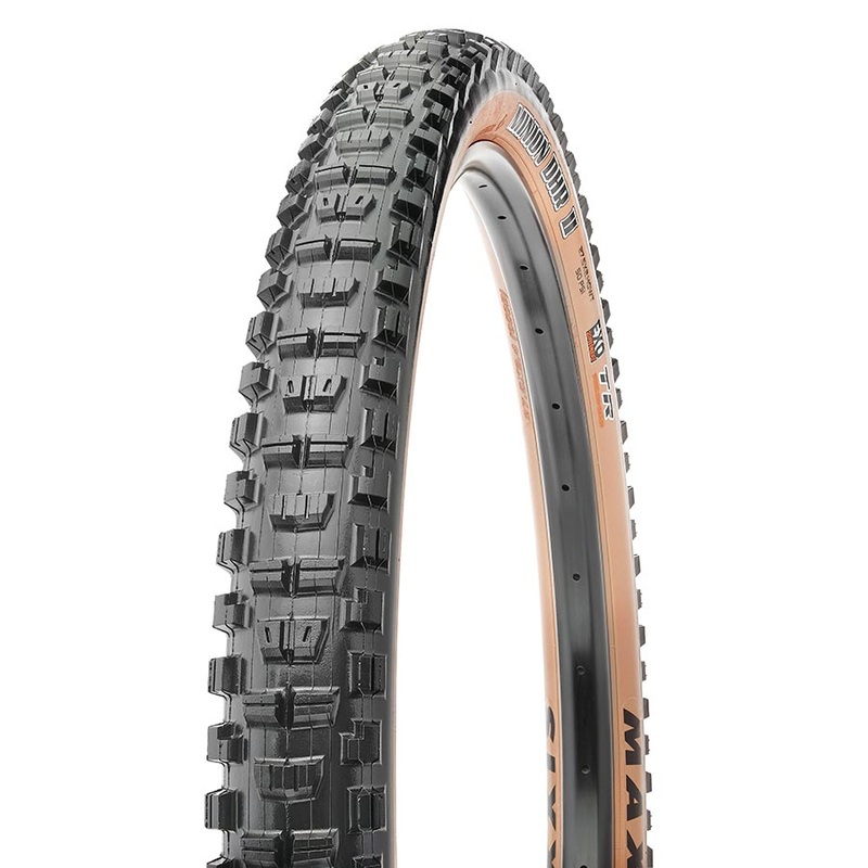 Maxxis Minion DHR II Tire – 29 x 2.6 Tubeless Folding BLK/Dark Tan Dual EXO Wide Trail