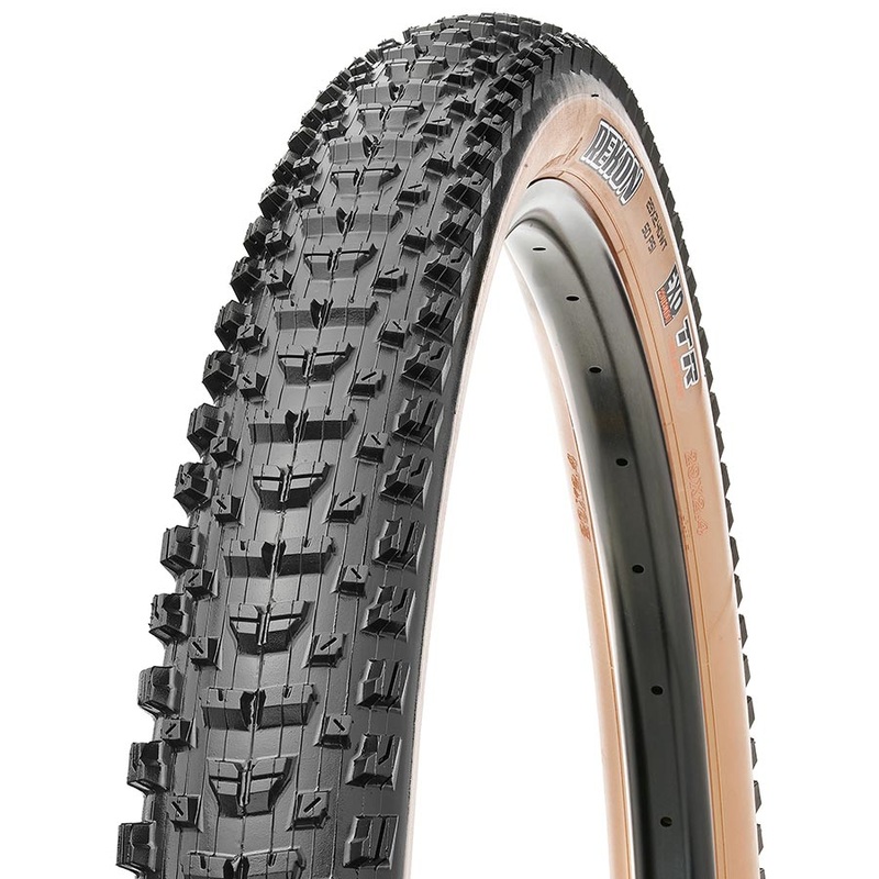 Maxxis Rekon Tire – 29 x 2.6 Tubeless Folding BLK/Dark Tan Dual EXO Wide Trail