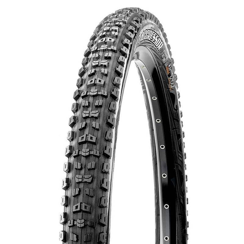 Maxxis Aggressor Tire – 27.5 x 2.3 Tubeless Folding Black Dual EXO