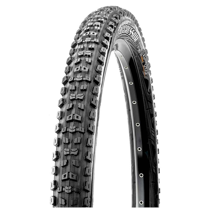 Maxxis Aggressor Tire – 27.5 x 2.5 Tubeless Folding Black Dual DD Wide Trail