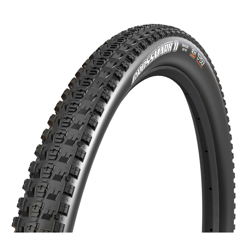 Maxxis Crossmark II Tire – 29 x 2.25 Folding Tubeless Black Dual EXO