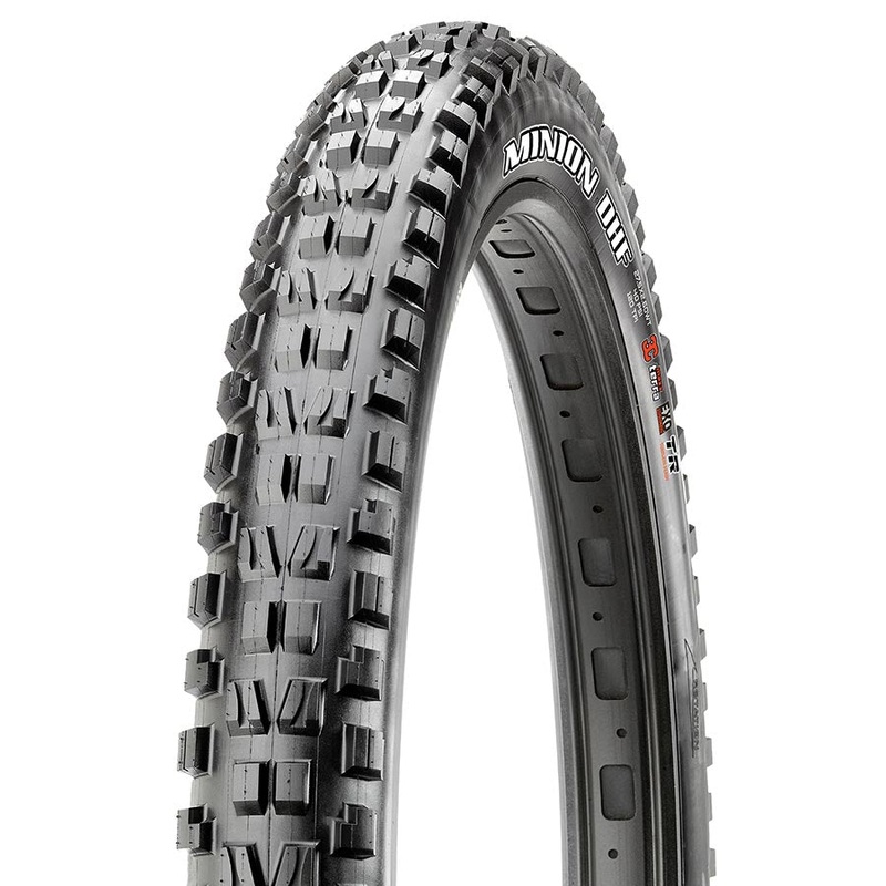 Maxxis Minion DHF Tire – 27.5 x 2.5 Tubeless Folding BLK Dual EXO Wide Trail