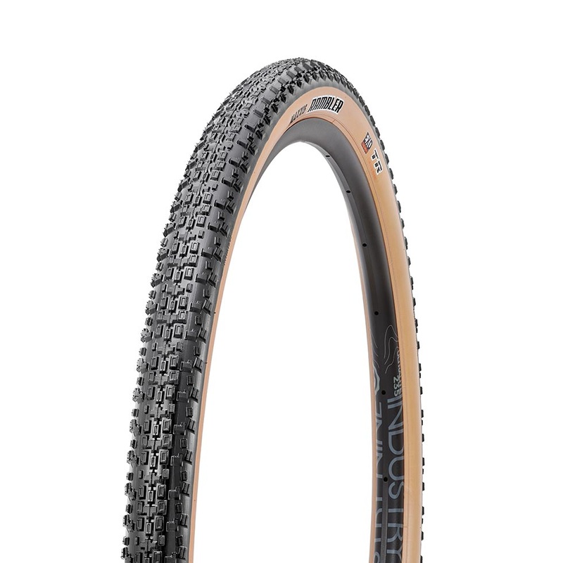 Maxxis Rambler Tire – 700 x 45 Tubeless Folding Black/Tan Dual EXO