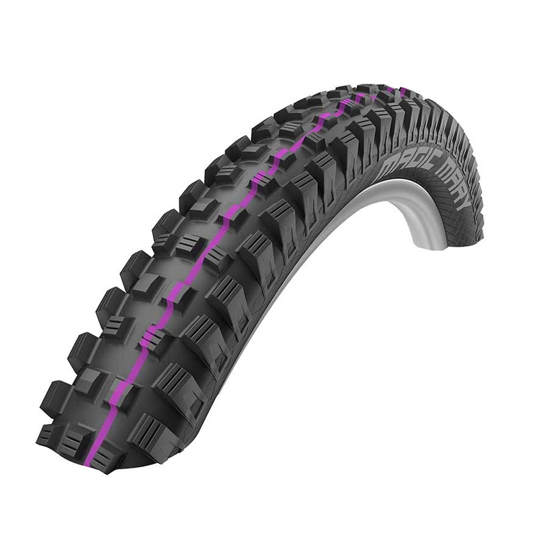 Schwalbe Magic Mary Tire – 29 x 2.4 Tubeless Folding BLK Evolution Line Super Downhill Addix Ultra Soft
