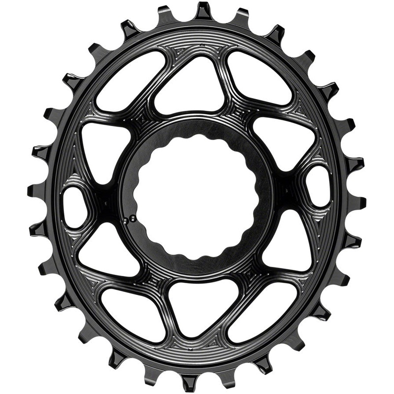 absoluteBLACK Oval Narrow-Wide Direct Mount Chainring – 28t CINCH Direct Mount 6mm Offset BLK