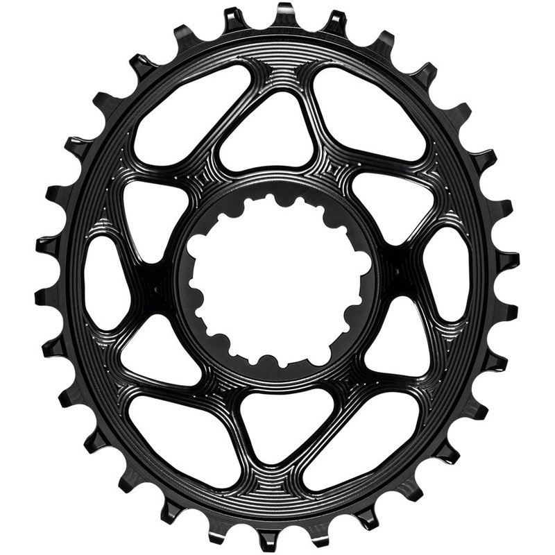 absoluteBLACK Oval Narrow-Wide Direct Mount Chainring – 30t SRAM 3-Bolt Direct Mount 6mm Offset BLK