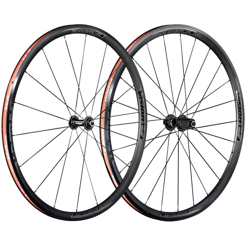 Vision Team 30 Comp TL Wheelset – 700C QR x 100/130mm Rim Brake HG 11 Black