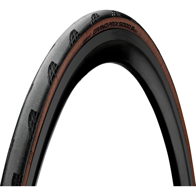 Continental Grand Prix 5000 S TR Tire – 700 x 25 Tubeless Folding BLK/Transparent BLKChili Vectran Breaker LazerGrip ACT