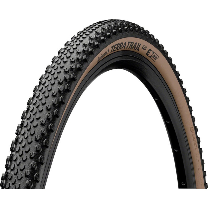 Continental Terra Trail Tire – 700 x 40 Tubeless Folding BLK/Brown PureGrip ShieldWall System E25