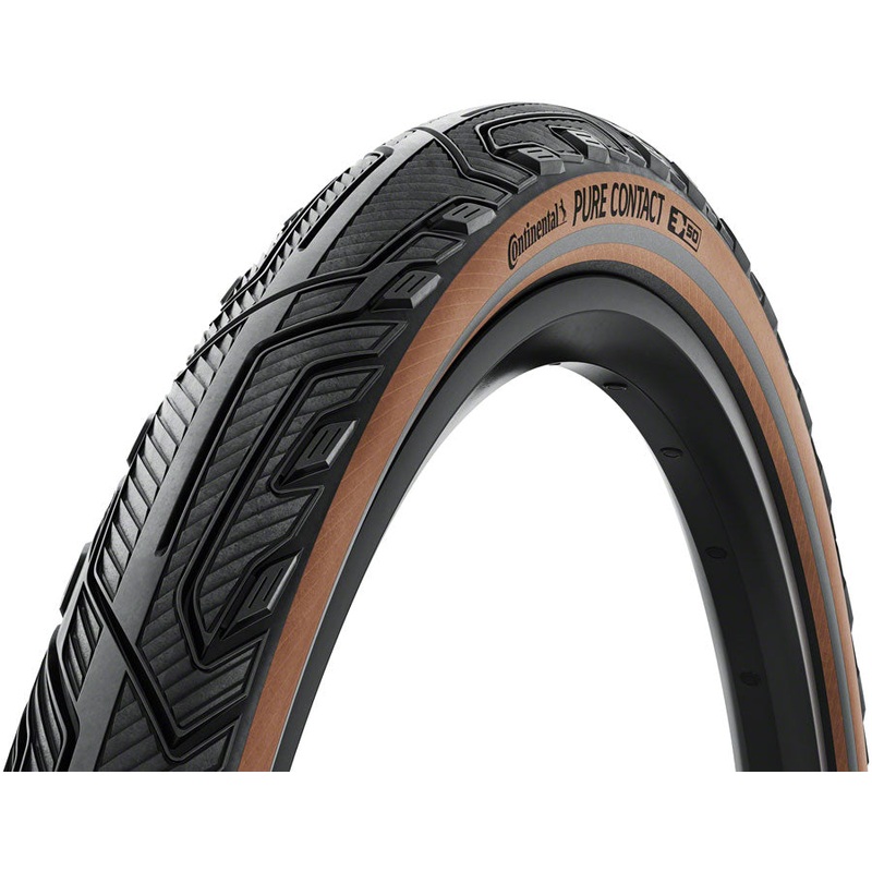 Continental Pure Contact Tire – 27.5 x 2.2 Clincher Folding BLK/Coffee/Graphite Reflex Vectran / PolyX Breaker E50