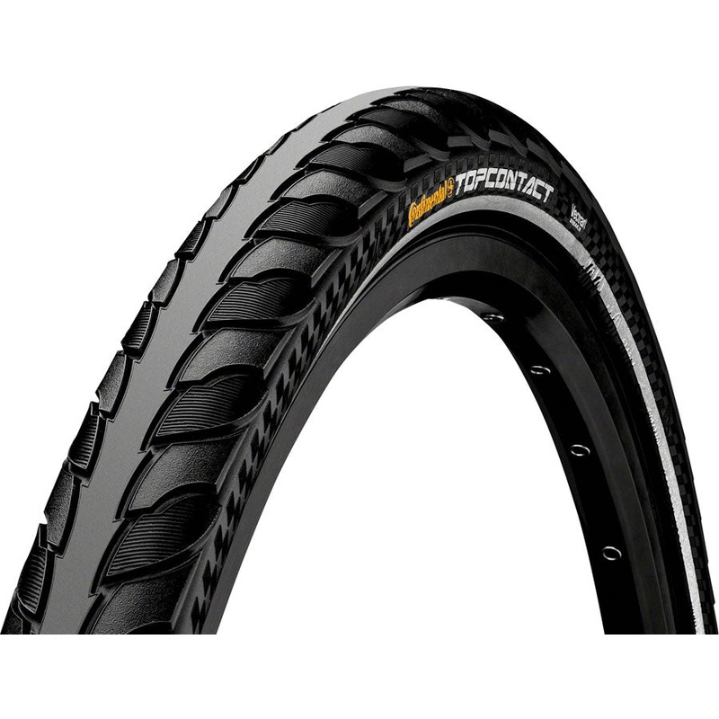 Continental Top Contact II Tire – 700 x 28 Clincher Folding BLK/Reflex Vectran Breaker E50