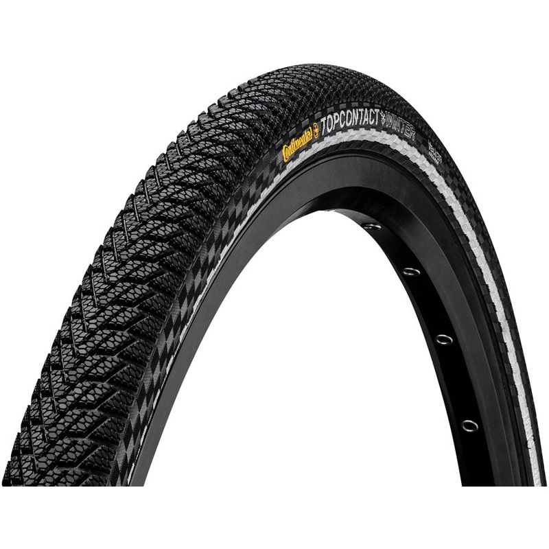 Continental Top Contact Winter II Premium Tire – 700 x 42 Clincher Folding BLK/Reflex Vectran Breaker E50