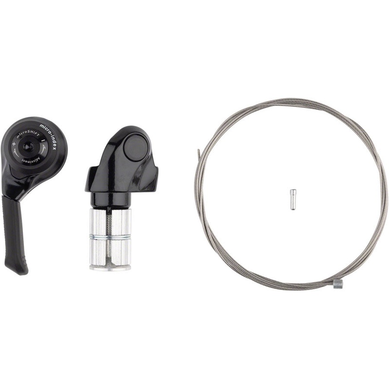 microSHIFT Left Bar End Mountain Shifter – Double/Triple Friction Shimano Compatible