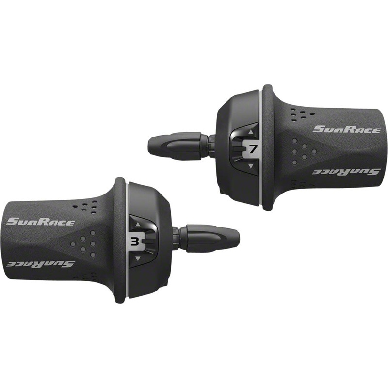 SunRace M21 Twist Shift Set 8-Speed Rear Friction Front: Gray