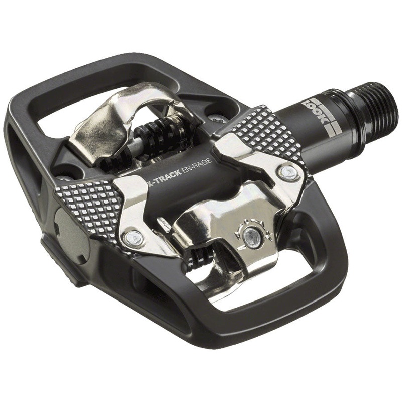 LOOK X-TRACK EN-RAGE Pedals – Dual Sided Clipless Platform Chromoly 9/16″ BLK