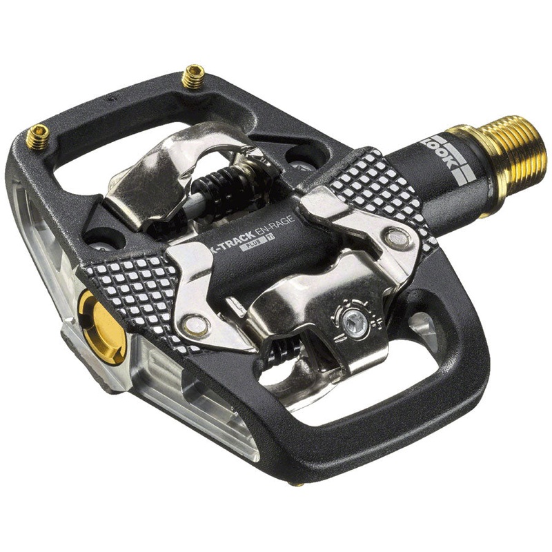 LOOK X-TRACK EN-RAGE PLUS Ti Pedals – Dual Sided Clipless Platform Titanium 9/16″ BLK