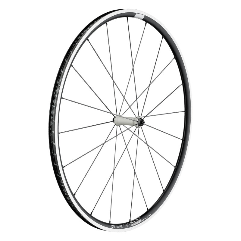 DT Swiss PR 1600 Spline 23 Front Wheel – 700 QR x 100mm Rim Brake Black