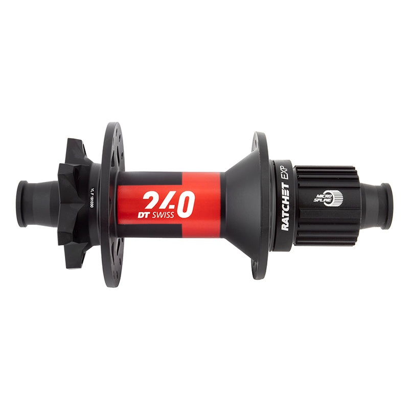 DT Swiss 240 EXP Rear Hub – 12 x 148mm 6-Bolt Micro Spline BLK/Red 28H 36pt