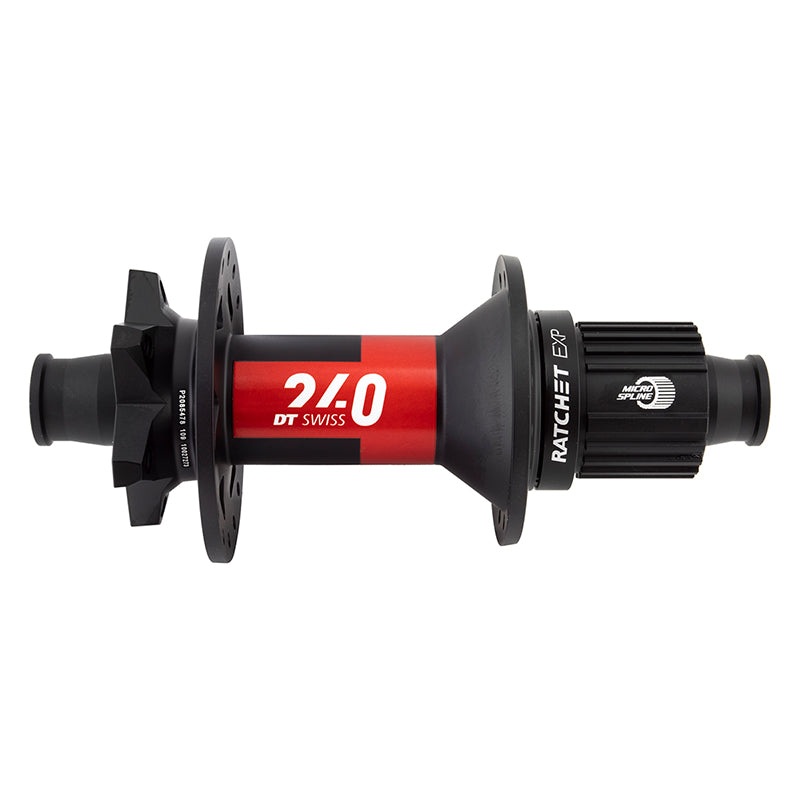 DT Swiss 240 EXP Rear Hub – 12 x 148mm 6-Bolt Micro Spline BLK/Red 32H 36pt