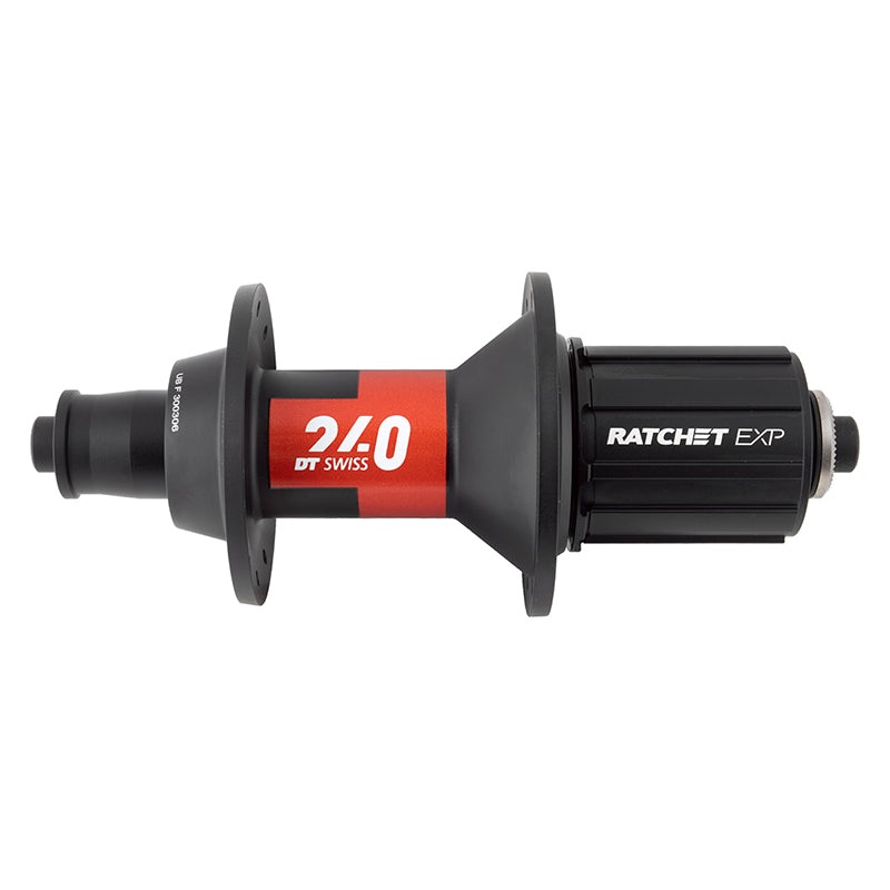 DT Swiss 240 EXP Rear Hub – QR x 130mm Rim Brake HG 11 Road BLK/Red 24H 36pt