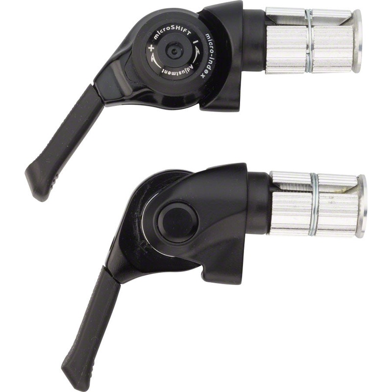 microSHIFT Bar End Shifter Set 10-Speed Mountain Double/Triple Shimano Compatible BLK