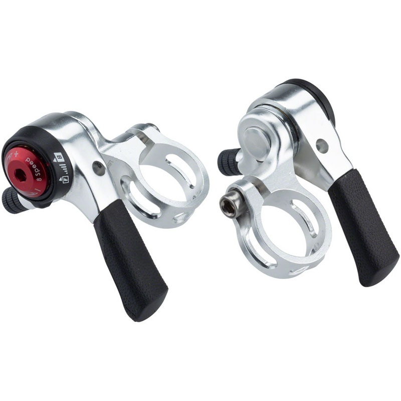 microSHIFT Thumb Shifter Set 8-Speed Double/Triple Shimano Compatible Black