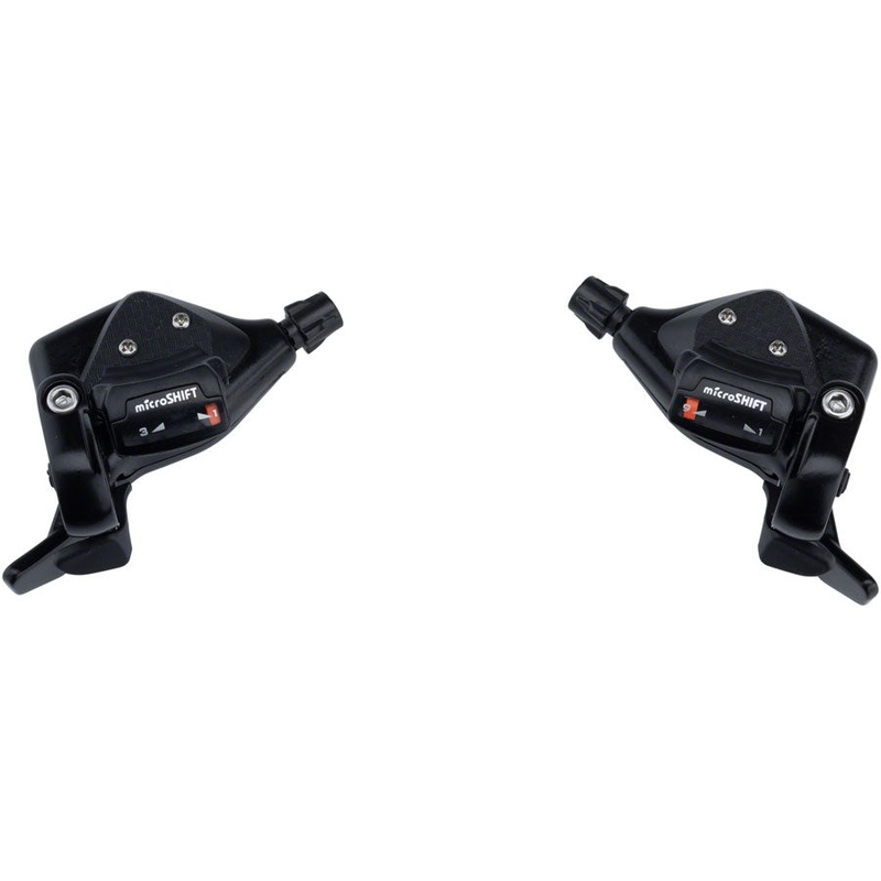 microSHIFT TS71 Thumb Tap Shifter Set 9-Speed Triple Optical Gear Indicator Shimano Compatible