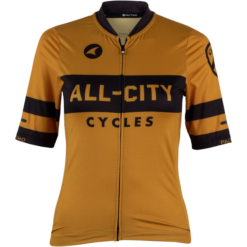 All-City Classic Logowear Womens Jersey – Mustard Brown Black Small