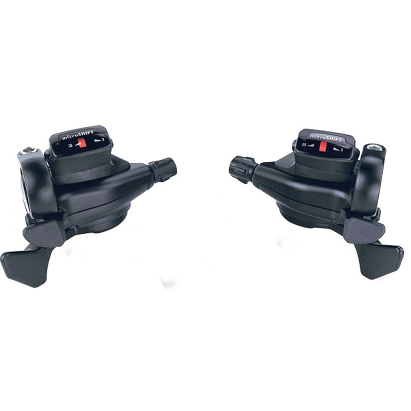 microSHIFT TS71 Thumb Tap Shifter Set 8-Speed Triple Optical Gear Indicator Shimano Compatible