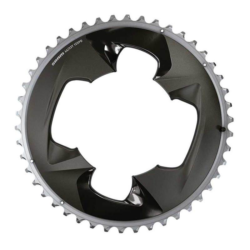 SRAM Force Wide 2×12-Speed Inner Chainring – 30t 94 BCD 4-Bolt Blast BLK For use 43t Outer