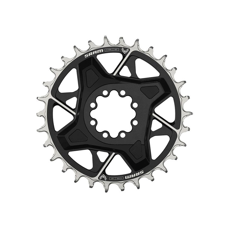 SRAM X0 Eagle T-Type Direct Mount Chainring – 30t 12-Speed 8-Bolt Direct Mount 3mm Offset Aluminum BLK D1