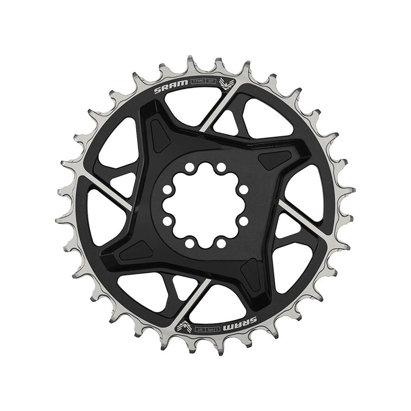 SRAM X0 Eagle T-Type Direct Mount Chainring – 32t 12-Speed 8-Bolt Direct Mount 3mm Offset Aluminum BLK D1