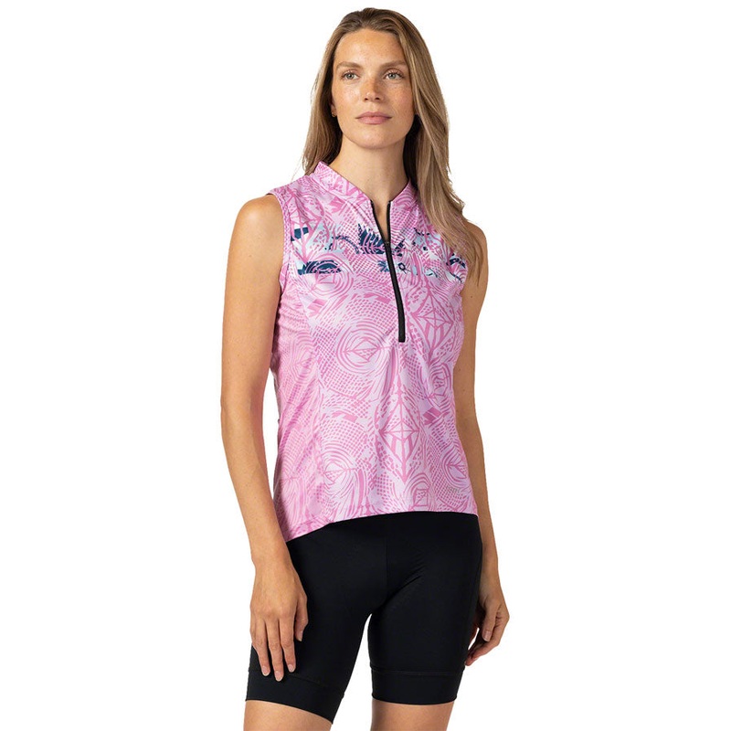 Terry Breakaway Mesh Sleeveless Jersey – Womens Pink Small