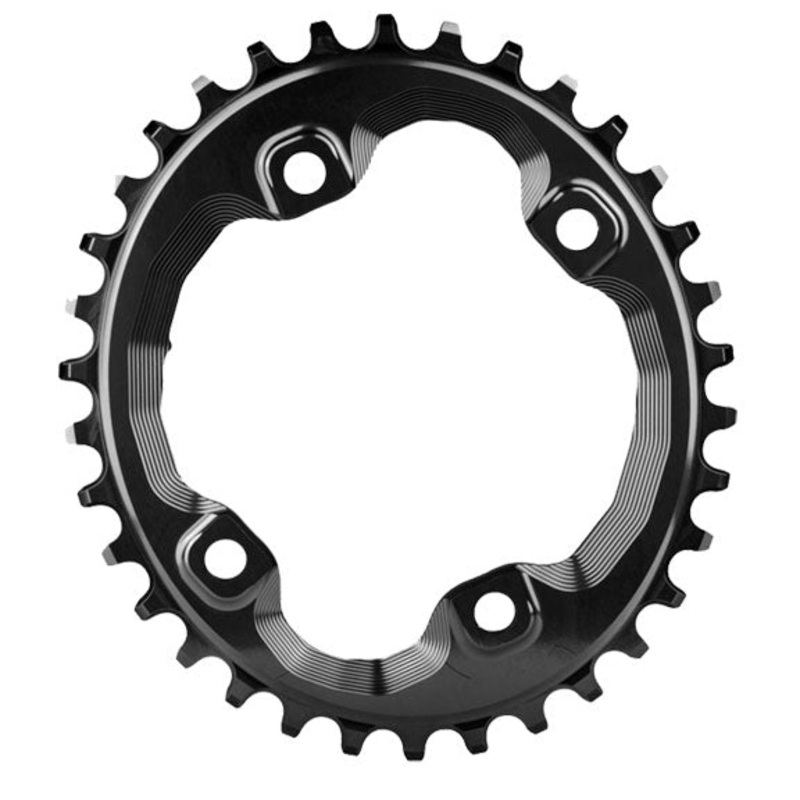 absoluteBLACK Oval 96 BCD Chainring Shimano XT M8000 – 34t 96 Shimano Asymmetric BCD 4-Bolt Narrow-Wide BLK