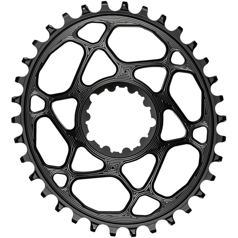 absoluteBLACK Oval Narrow-Wide Direct Mount Chainring – 36t SRAM 3-Bolt Direct Mount 3mm Offset BLK
