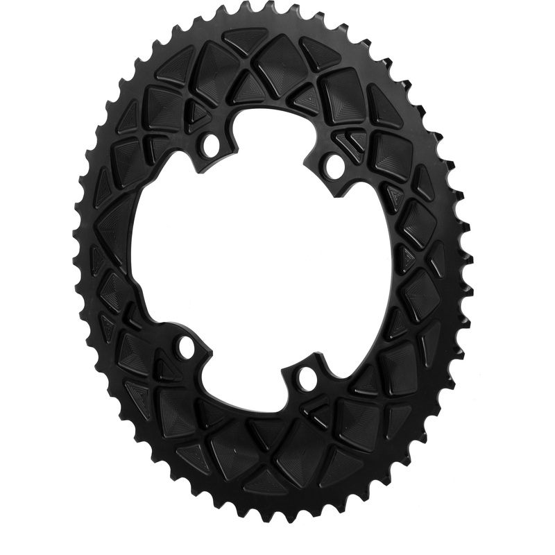 absoluteBLACK Premium Oval 110 BCD Road Outer Chainring Shimano Dura-Ace 9100 – 52t 110 Shimano Asymmetric BCD 4-Bolt BLK