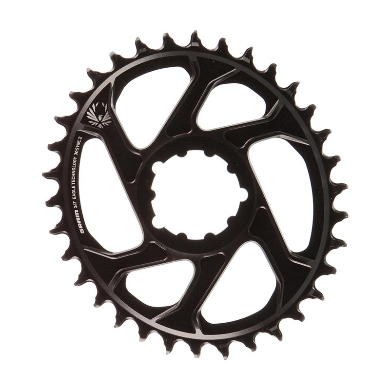 SRAM X-Sync 2 Eagle Direct Mount Oval Chainring – 34 Tooth 3mm Boost Offset 12-Speed BLK