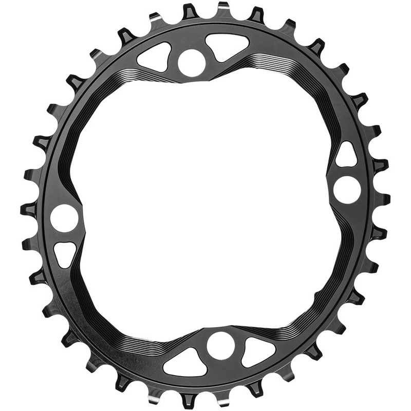 absoluteBLACK Oval 104 BCD Chainring – 34t 104 BCD 4-Bolt Requires Hyperglide+ Chain BLK