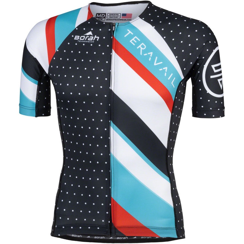 Teravail Waypoint Mens Jersey – Black White Blue Red Large