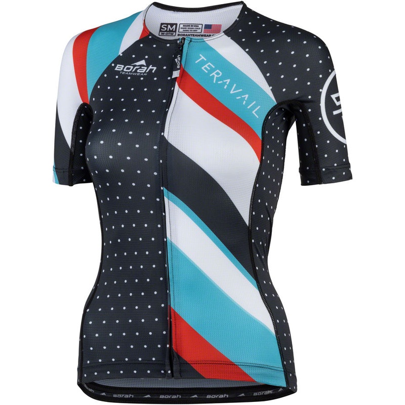 Teravail Waypoint Womens Jersey – Black White Blue Red Large