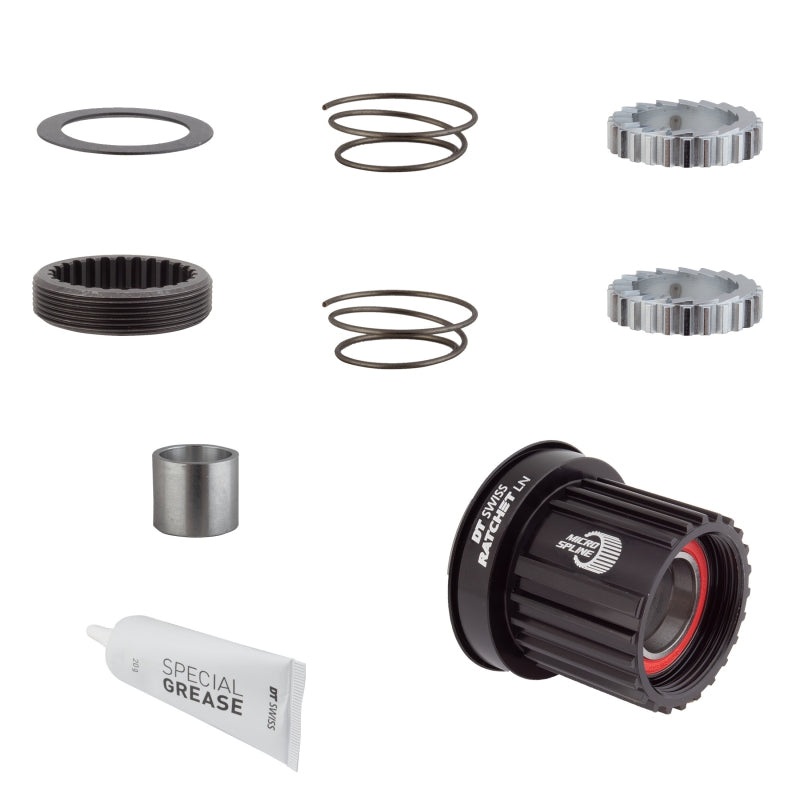 DT Swiss Ratchet LN Freehub Body Upgrade Kit – Shimano Micro Spline Standard Aluminum Sealed Bearing 36T