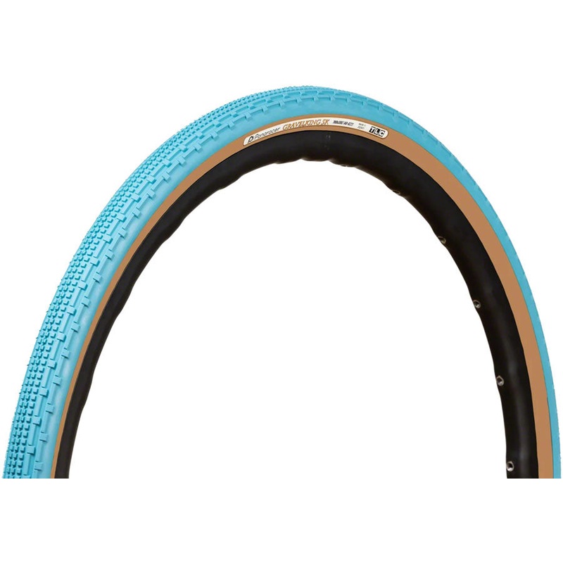 Panaracer GravelKing SK Tire – 700 x 32 Tubeless Folding Turquoise/Brown