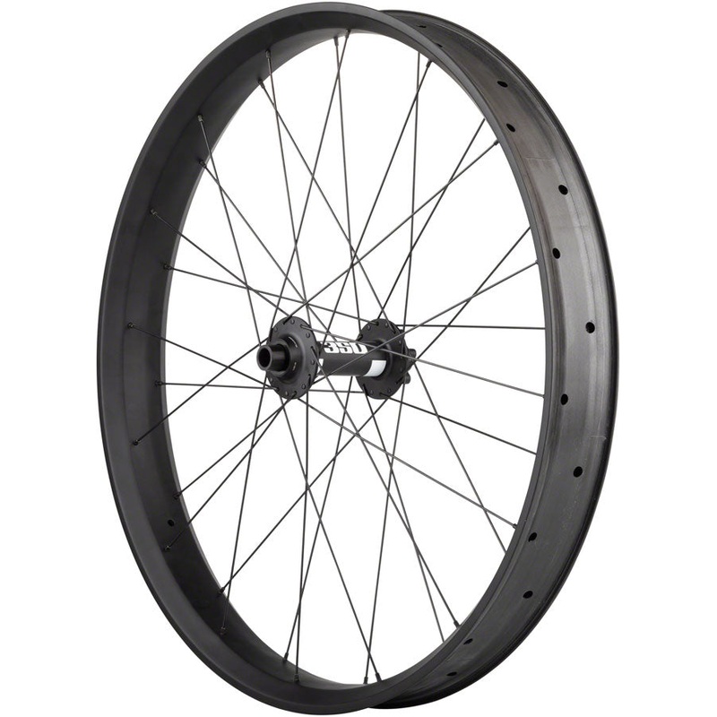 Quality Wheels Alex CF-1 Carbon DT Swiss 350 Disc Front Wheel – 26″ Fat 15 x 150mm 6-Bolt BLK