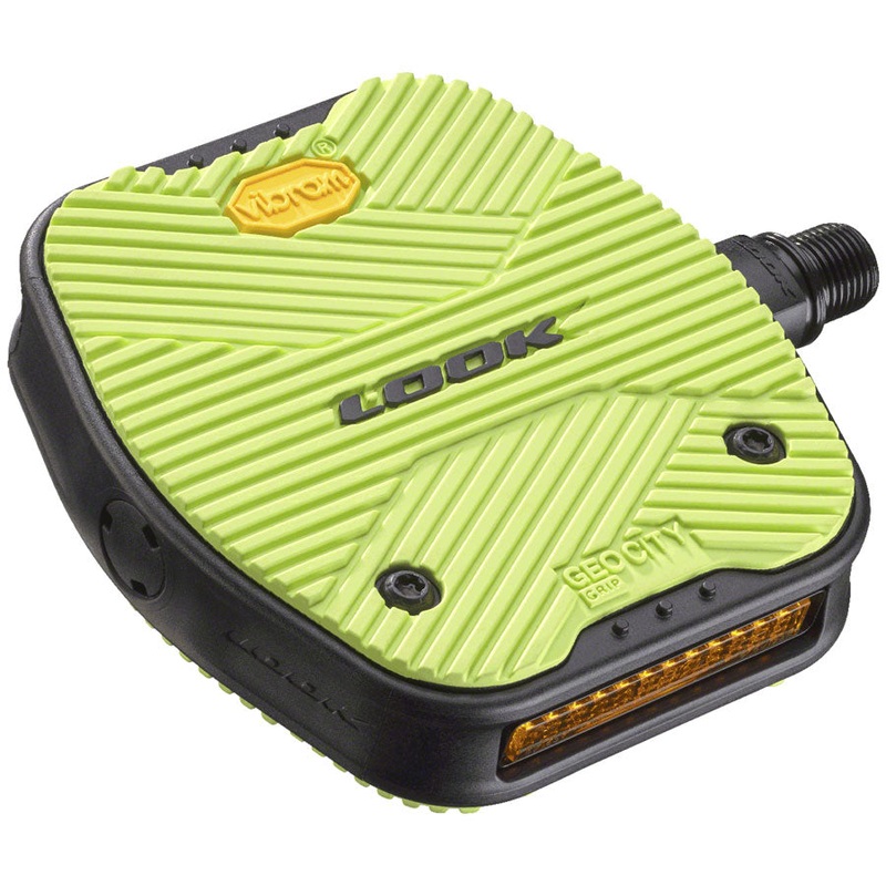 LOOK Geo City Grip Pedals – Platform 9/16″ Lime